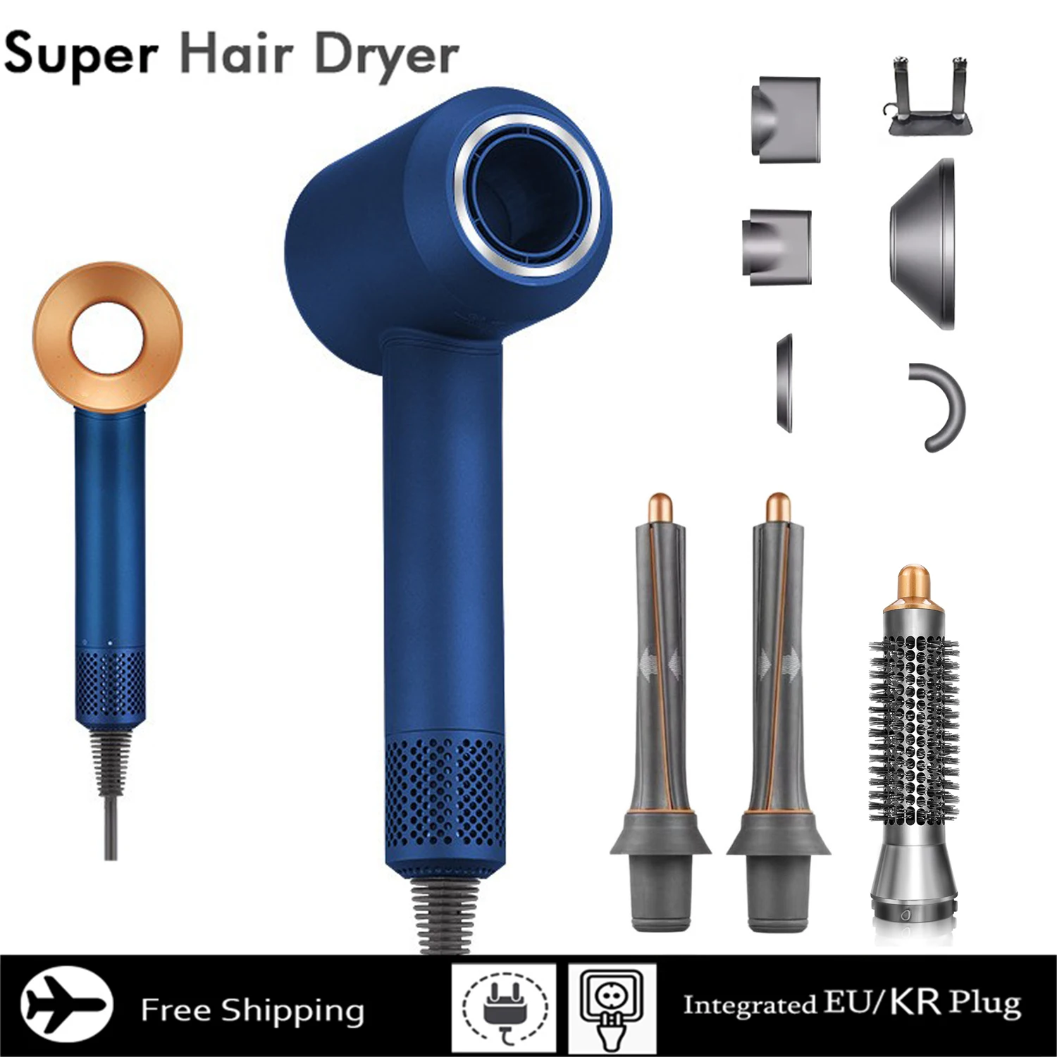 

Супербыстросохнущий фен для волос 220 В, безлистный фен для волос, личный уход за волосами, Стайлинг с автоматическим диффузором для завивки, фен с постоянным анионом