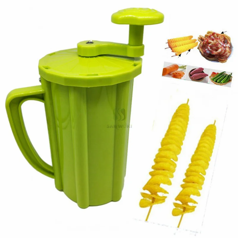 Twisted Chips Potato Slicer Spiral Potato Cutter French Fry Spiral Cutting Tools Manual Slicer Machine