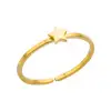 Bagues en acier inoxydable 316L pour femmes, couleur or réglable, petite étoile ouverte, bijoux féminins, cadeaux de mariage, nouvelle tendance