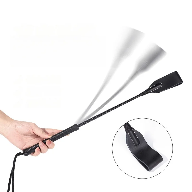 Riding Riding Whip Non-slip Portable Training Whip Stage Performance Props With Handle PU Leather Short