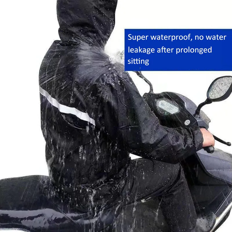 Raincoat Rainpants Suit Bicycle Motorcycle Riding Reflective Full Body Weatherproof For Men Women