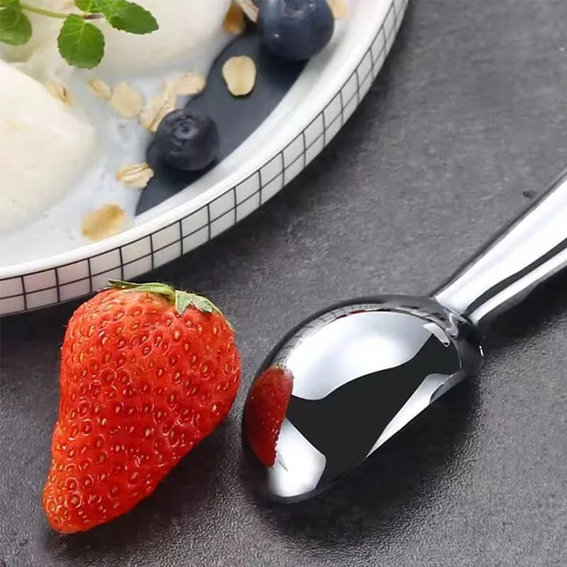 Meijuner Ice Cream Scoops Stacks Creative Kitchen Gadget Zinc Alloy Digging Ball Spoon Ice Cream Dessert Spoon for Home Restaurant