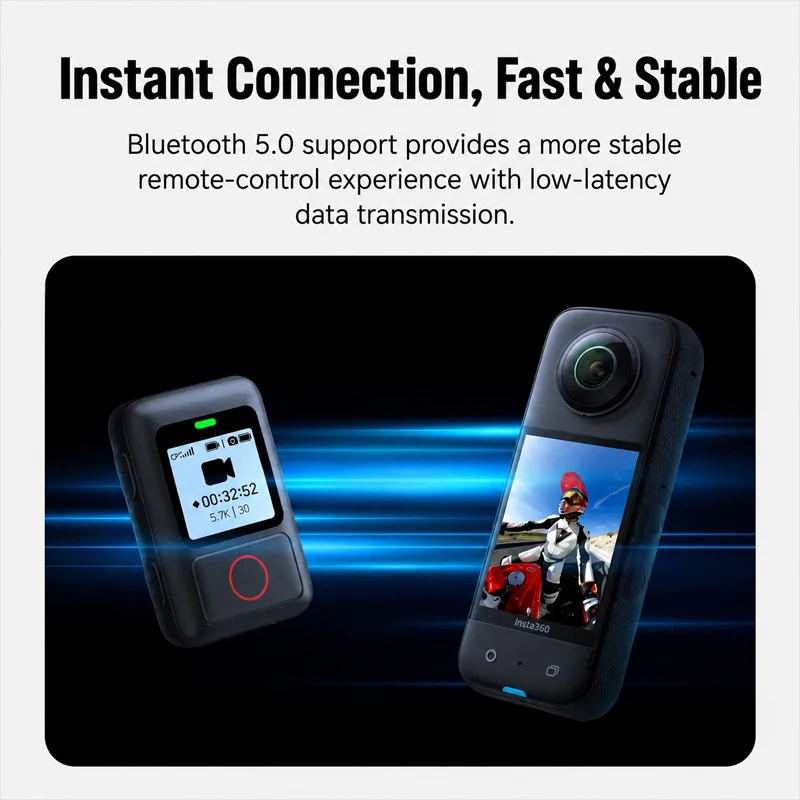 Télécommande WiFi Insta360 X3/X4/X5/ONE X2/RS/R/Go 3 – Commande à distance