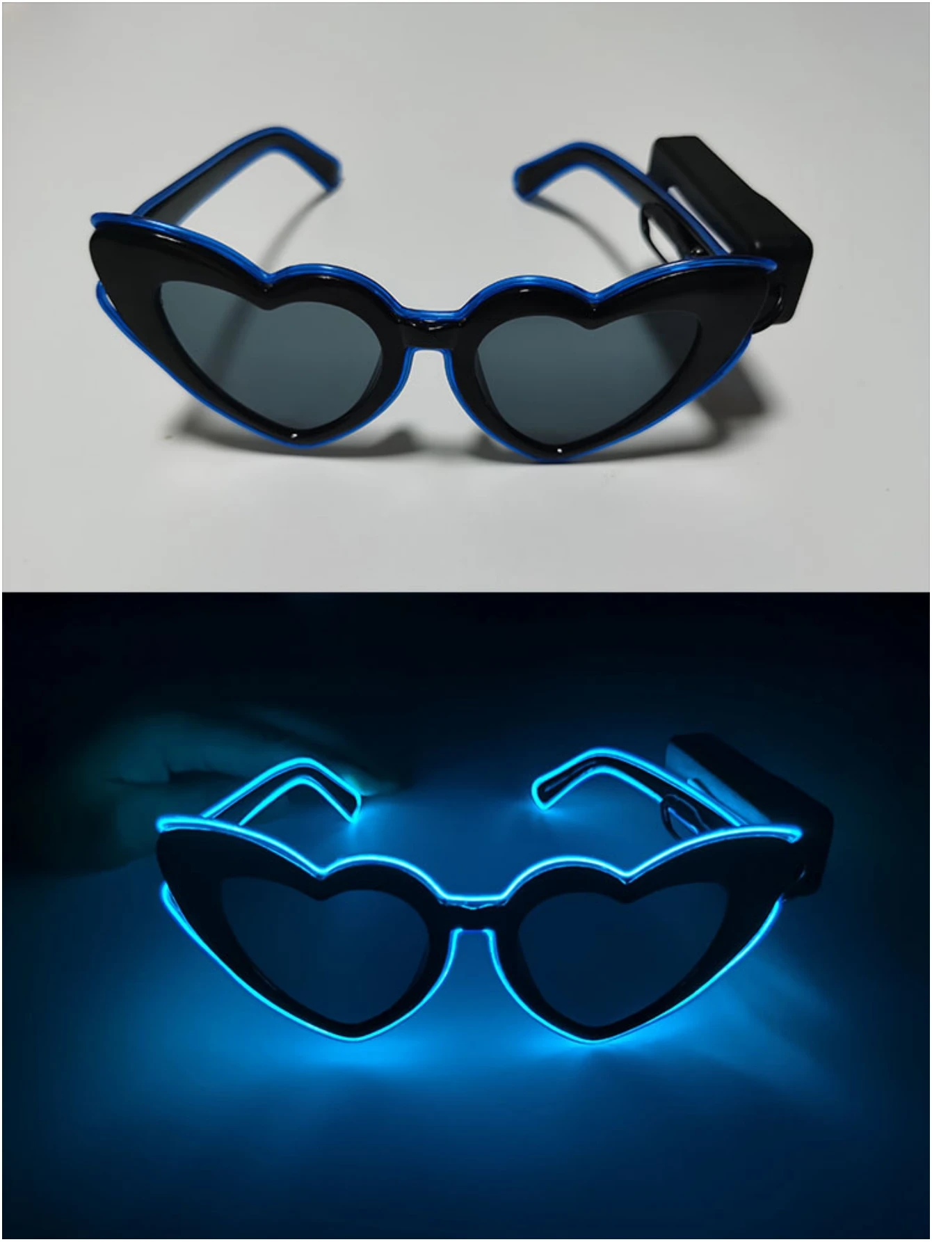 Dazzling love for heart, science and technology, luminous glasses, LED disco dancing, luminous KTV bar, electric syllable atmosp 5