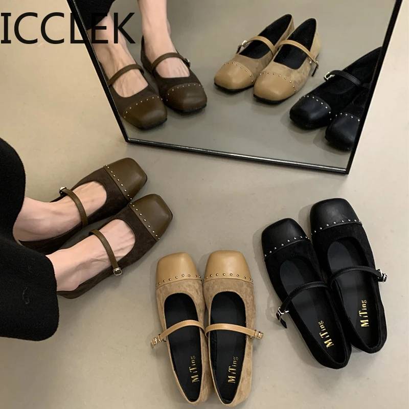 

Женские туфли-лоферы в стиле ретро, туфли на мягкой плоской подошве с закрытым носком, весна 2024