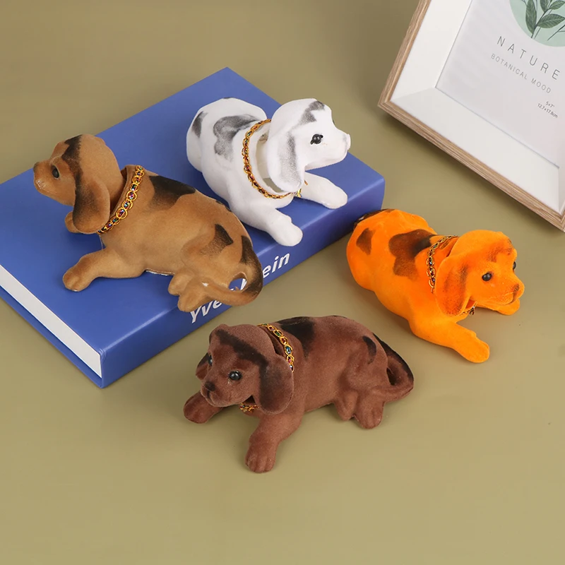 

Car Ornaments Shaking Head Dog Doll Car Dashboard Toys Cute Nodding Puppy Auto Interior Accessories Auto Decor Gift