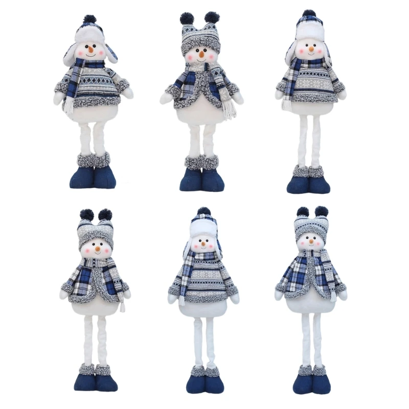 

Telescopic Snowman Standing Figure Christmas Snowman Plush Decorations
