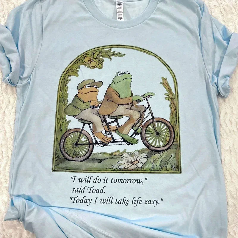 تي شيرتات بطباعة رسوم على الضفادع والضفادع بأكمام...