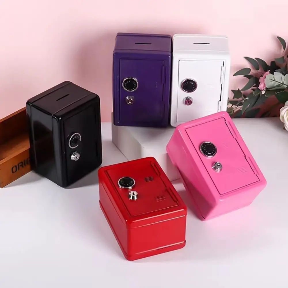 

Metal Money Box Creative Bank Password Digital Coins Cash Deposit Boxes 7Colors Security Saving Safe Box Children