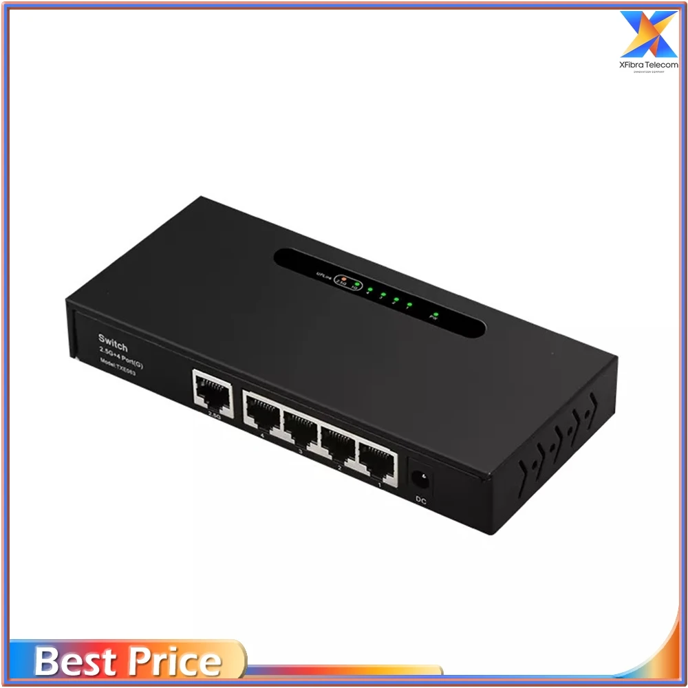 

Разблокированный коммутатор Ethernet, 4 порта, 10 Мбит/с, 100 Мбит/с, 1000 Мбит/с, 2500 Мбит/с, 10 Мбит/с, 100 Мбит/с, 1000 Мбит/с