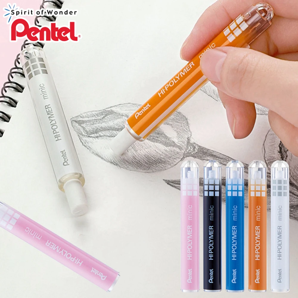 1pcs Japan Pentel Pencil Eraser ZE82 Mini Pen Style Automatic Retractable Cute Art Eraser Clean Debris Free Creative Stationery pencil eraser