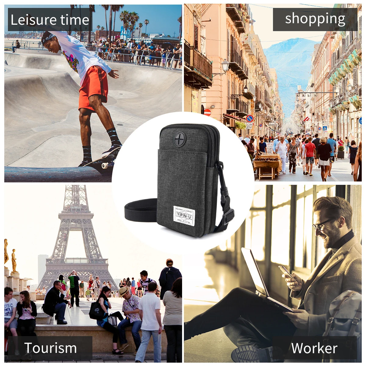 Men Women Mobile Running Bag Phone Water Sports Fitness Multi-functional Outdoor New Bottle Close-fitting Portable Fashion Waist