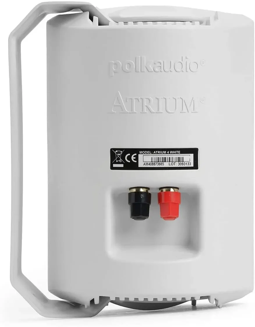 Polk Audio Atrium 6 Outdoor All-Weather Speakers with Bass Reflex Enclosure Broad Sound Coverage Speed-Lock Mounting System