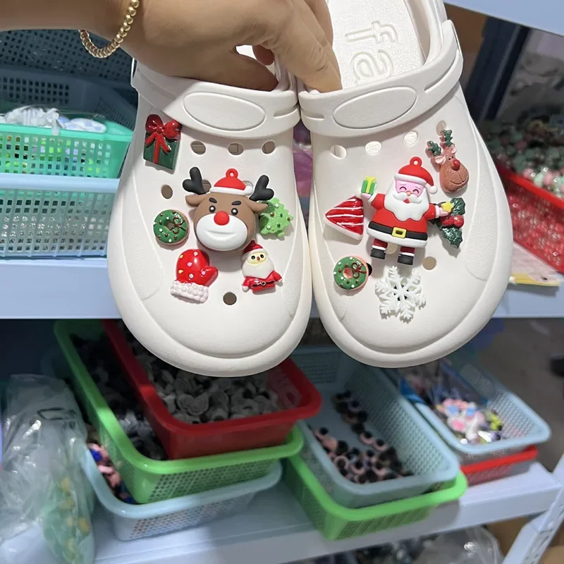 

Новинка, популярная Пряжка для обуви, Рождественская тыква, череп, мультяшная кукла-тролль, строительная цепочка