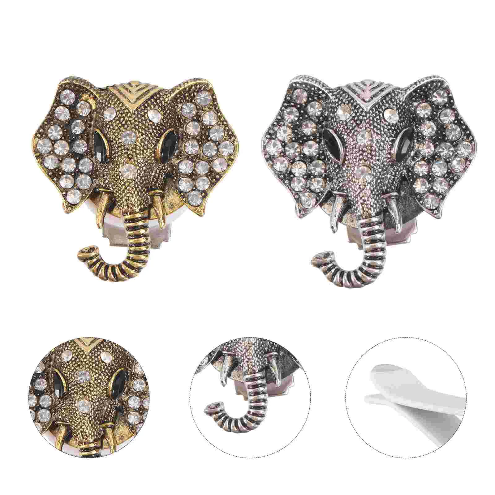 

2PCS Rhinestone Car Fragrance Essential Oil Diffuser Elephant Pattern Air Vent Clip Car Aromatherapy Diffuser Car Interior