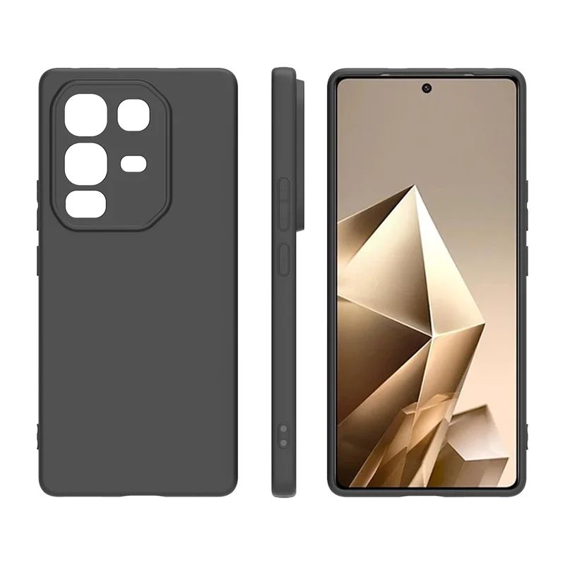 EUCAGR Soft Black Slim Matte Silicone Phone Case