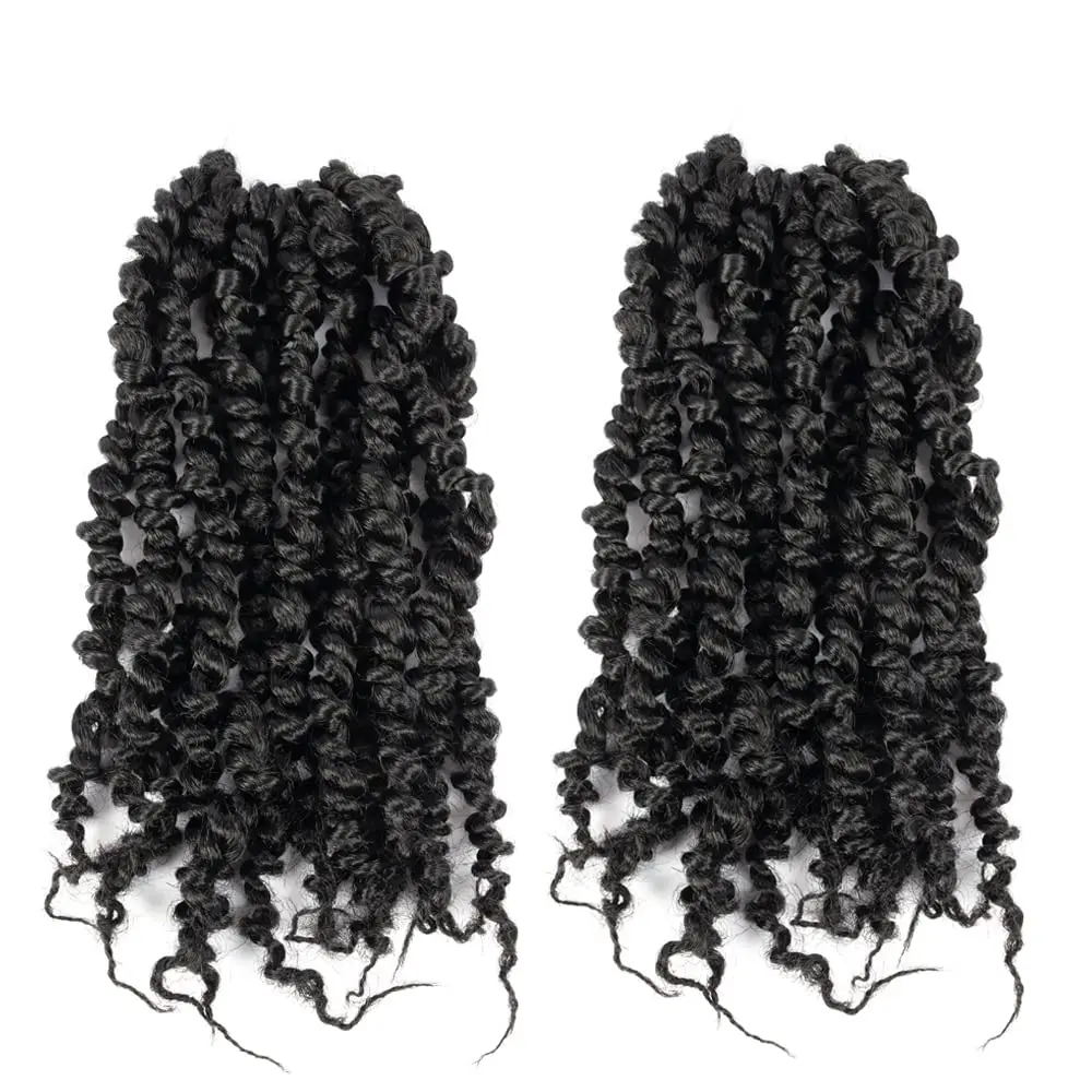 syntheticShort Passion Twist Hair Pretwisted Passion Twist crochet Hair Pretwisted crochet extensions 10 inch