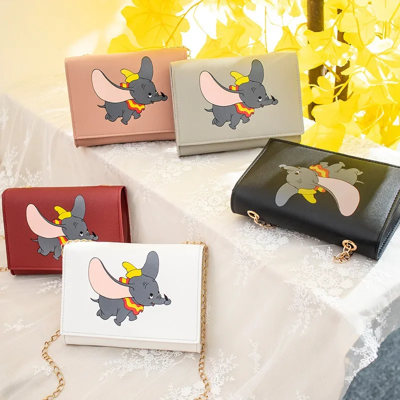 Disney Dumbo cartoon lady messenger bag shoulder pu women fashion handbag minnie shopping bag gift Mobile phone purse