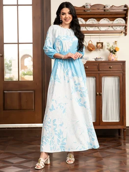 Spring New Arrival: Sweet Floral Print Long Dress - Color-Block Design, Puff Sleeves, Pockets For Spring 5