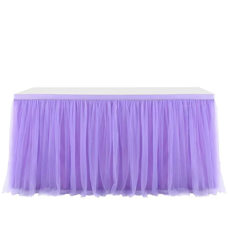 JEVIX Rainbow Unicorn Table Skirt - 9ft Ruffle Tablecloth For Birthday Party, Baby Shower, Princess Theme Decor