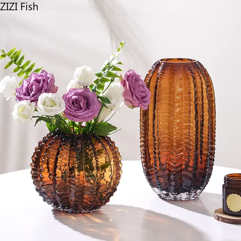 Simulated Cactus Green Glass Vase Hydroponic Flower Pots Decorative Flowers Arrangement Desk Decoration Cactus Shape Vases 2