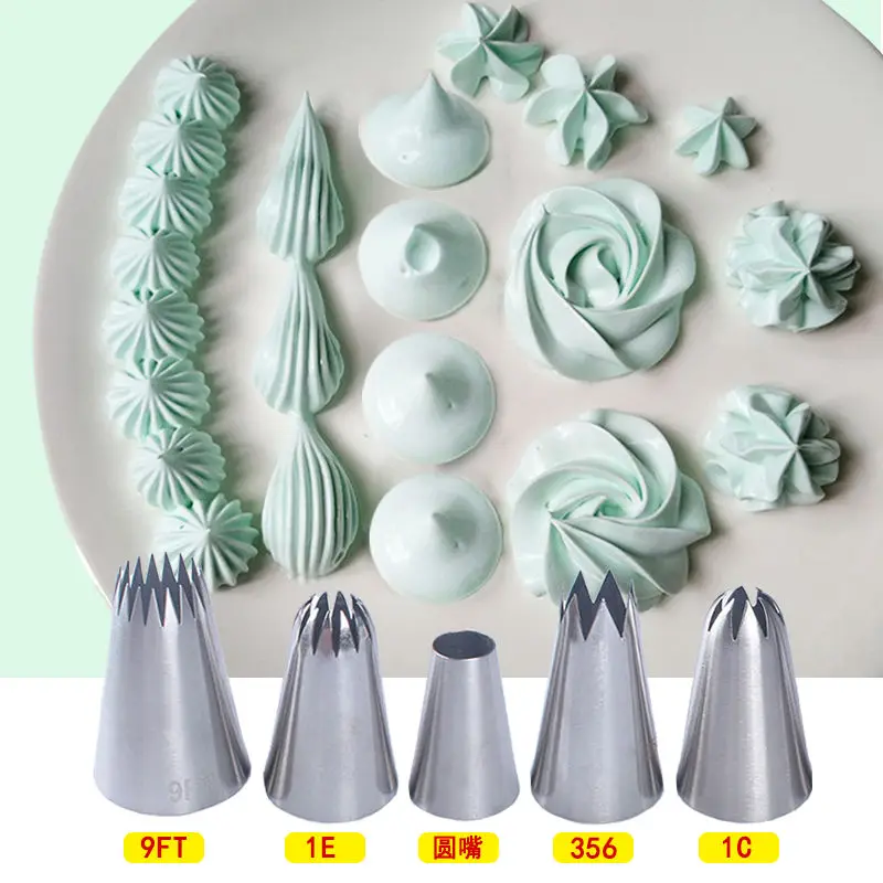 Large Nozzles Sets Cake Icing Tips Piping Pastry Bag Bakery Puff And Cupcake Cream Decorating Tools Confectionery Accessories images - 6