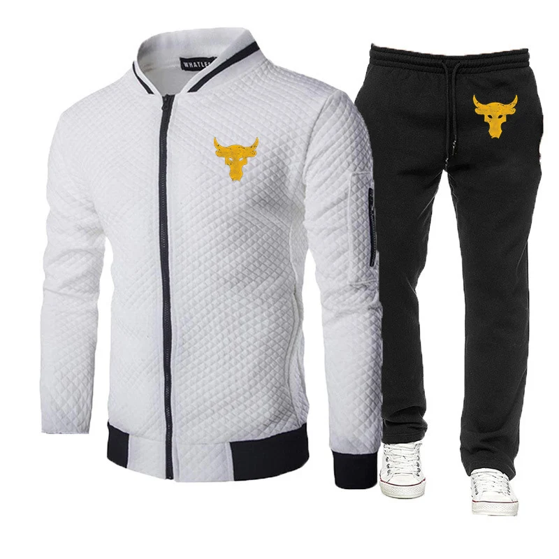 Mens Sportswear Jacket Sweatpants Set Autumn Spring