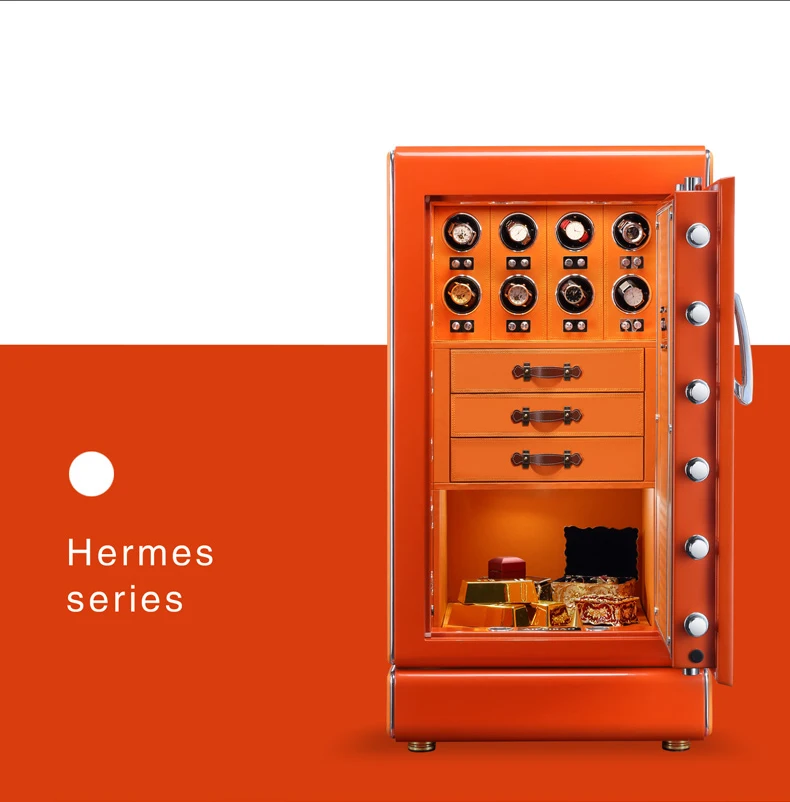 Luxury Automatic Watch Winder Safety Box Watch Safe Box Fo Deposit/watch/jewelry/antique Guard Against Theft Case Strong Box