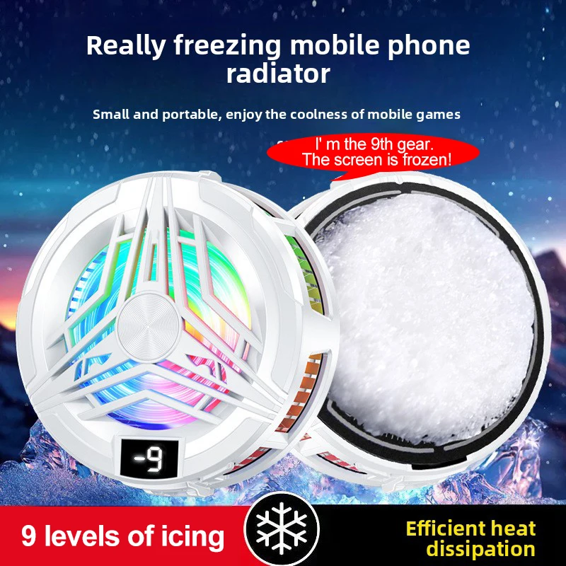 Magnetic Portable Gaming Phone Cooler with Radiator Fan