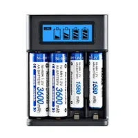 LCD Display AA  / AAA Battery USB Charger 4 Slots For NI-MH /NI-CD AA  AAA 1.2V Rechargeable Battery Indicator Battery Charger 3