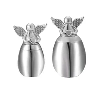 Small Keepsake Urns for Human Ashes Angel Wings Heart Mini Stainless Steel Cremation Memorial Urns for Ashes Jewelry Dropship 2