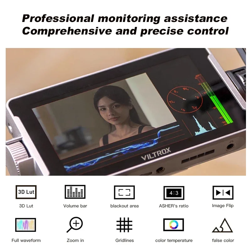 Viltrox DC-V1 5.5 Inch 4K HD Monitor For Photography Vlogging Filmmaking TV Creating Touch Screen Profissional Monitor