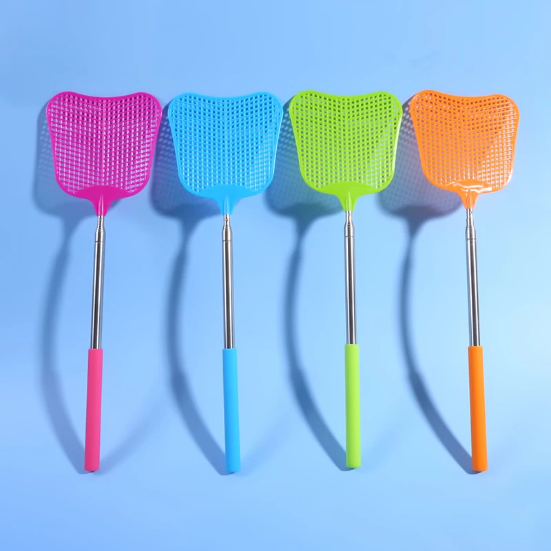 1pc Fly Swatters Telescopic Extendable Prevent Pest Mosquito Tool Flies Trap Retractable Swatter