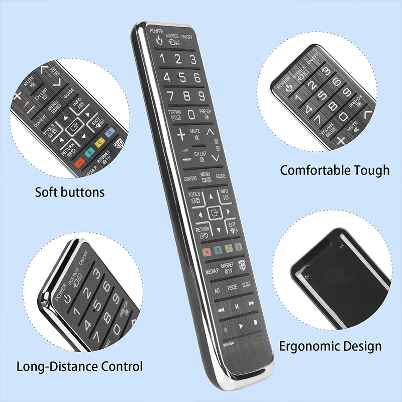 Télécommande Universelle BN59-01054A Pour Samsung UE40C7000WW UE46C7000WW - Marque Sodial - Neuf