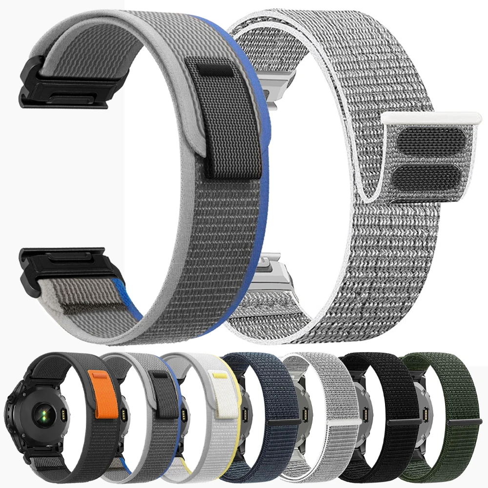 Nylon QuickFit Strap for Smartwatches - 26mm/22mm Adjustable Sport Band
