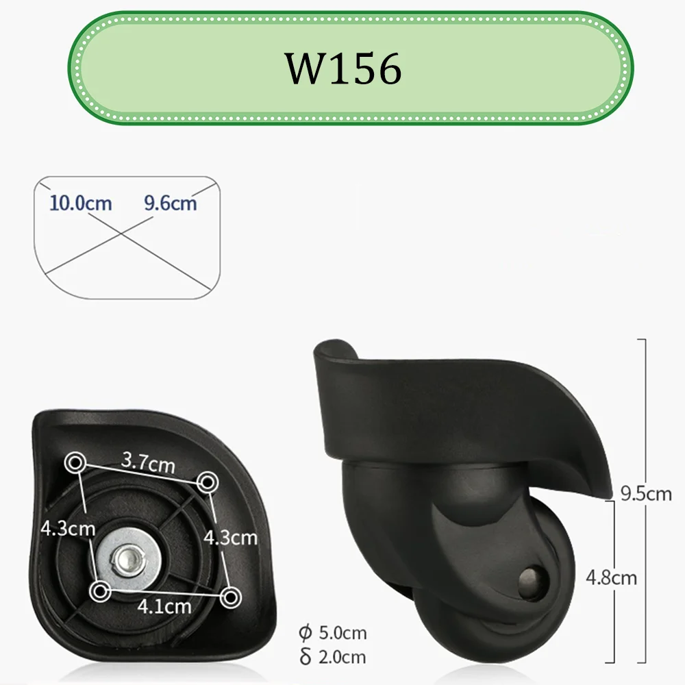 For The French Ambassador DELSY W156 Universal Wheel Trolley Case Wheel Luggage Pulley Sliding Casters Slient Wear-resistant