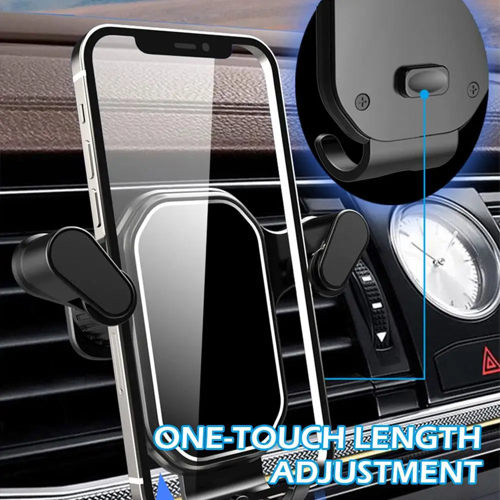 Universal Car Phone Holder With Hook Mount Stand Bracket Air Vent Mobile  Phone Clip Cradle Black - AliExpress