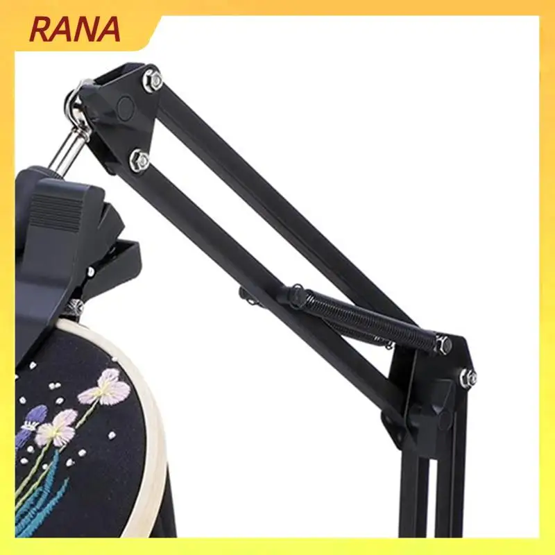 RANA Embroidery Hoop Stand, Adjustable Embroidery Hoop Stand, Foldable Metal 360 Degree Rotation