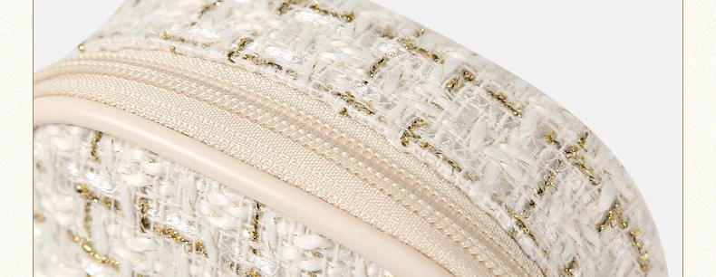 Square Plaid Cosmetic Bags Large Capacity Lipstick Toiletry Makeup Case Money Card Pouch Small Tampon Sanitary Napkin_voghion.com