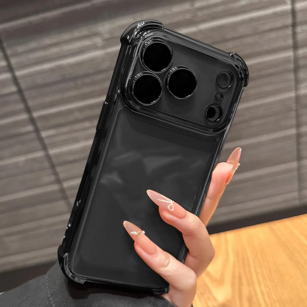 Premium Shockproof Transparent Phone Case with Luxury Plating Finish