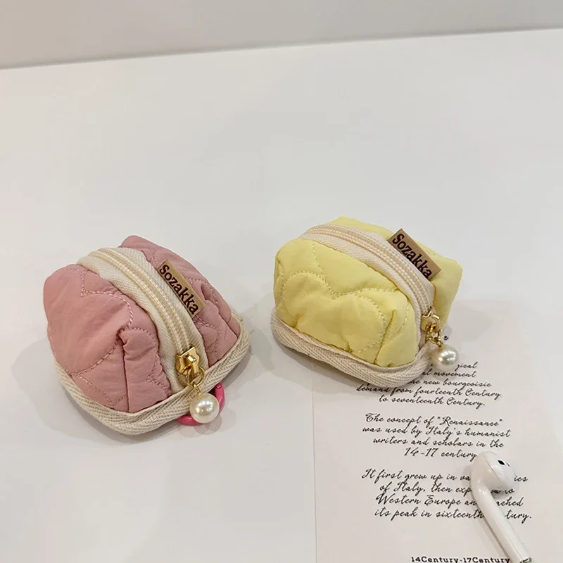 Cute Earphone Bag Pendant Mini Lipstick Storage Bag Fashion Coin Purse Multipurpose Student Wallet Headphone Bags Organization