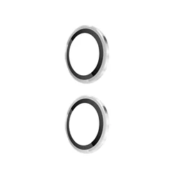 Premium Rear Camera Protective Glass and Metal Ring Cover - Moto Edge 50 Neo (Silver)