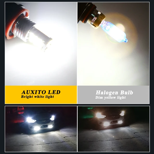 1PCS LEDFog Light  H1 LED H3 LED H4 H7 9005 hb3 led 9006 hb4 led 4014 Chips 45SMD Lamps Bulb Lens DC 12V car bulb  Car lamps Led 3