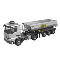 1/14 Kabolite 5801 RC Tractor Truck  With Dumper Trailer Radio Painted Finished Cars Vehicle Light Sound Model Toys for Boys 1