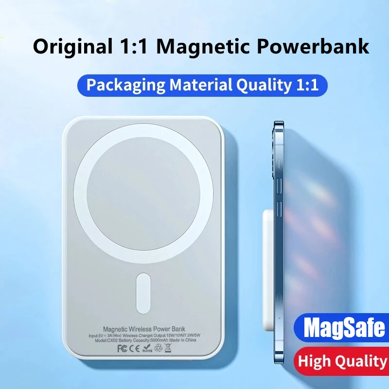 Купить: Original 1:1 Magnetic Wireless Power Bank Macsafe Induction ...
