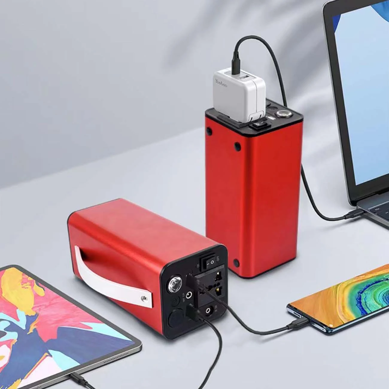 Fonte de Alimentação de Emergência de Alta Exterior do Inversor do Banco de Potência Portátil do Carregador de Bateria do Gerador 68000mah para a Caminhada de Acampamento Potência 220v Computers & Electronics