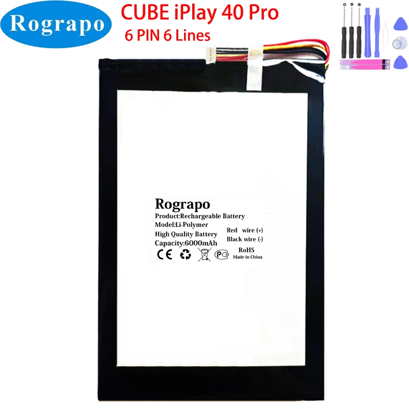 Nuova Batteria Per Tablet Pc 3.7V 6000Mah Alldocube Iplay 40 Pro Cube Iplay40 Pro