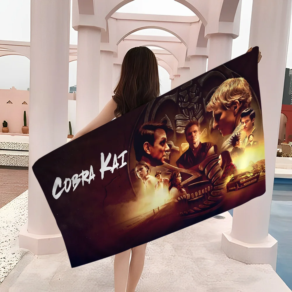 Movie C-Cobra Kai Bath Towel Microfiber Soft Water Absorbing Breathable For Girl Kids Decorative Cartoon Beach Towel 6