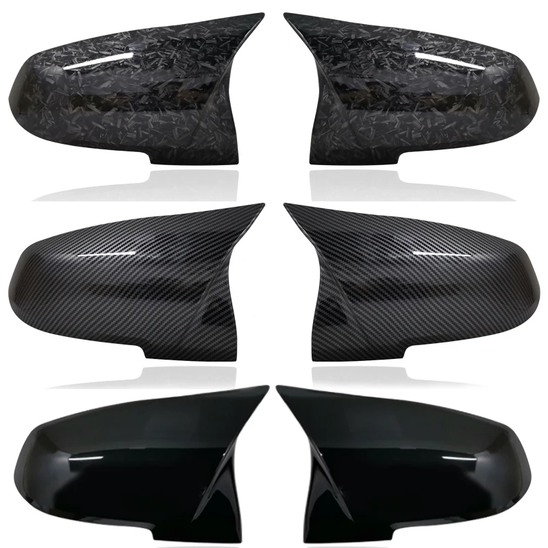 BMW F20 F21 F22 F23 F30 F31 F32 F36 X1 E84 F87 M2용 2개 자동차 사이드 미러 커버 트림 카본 파이버 스타일