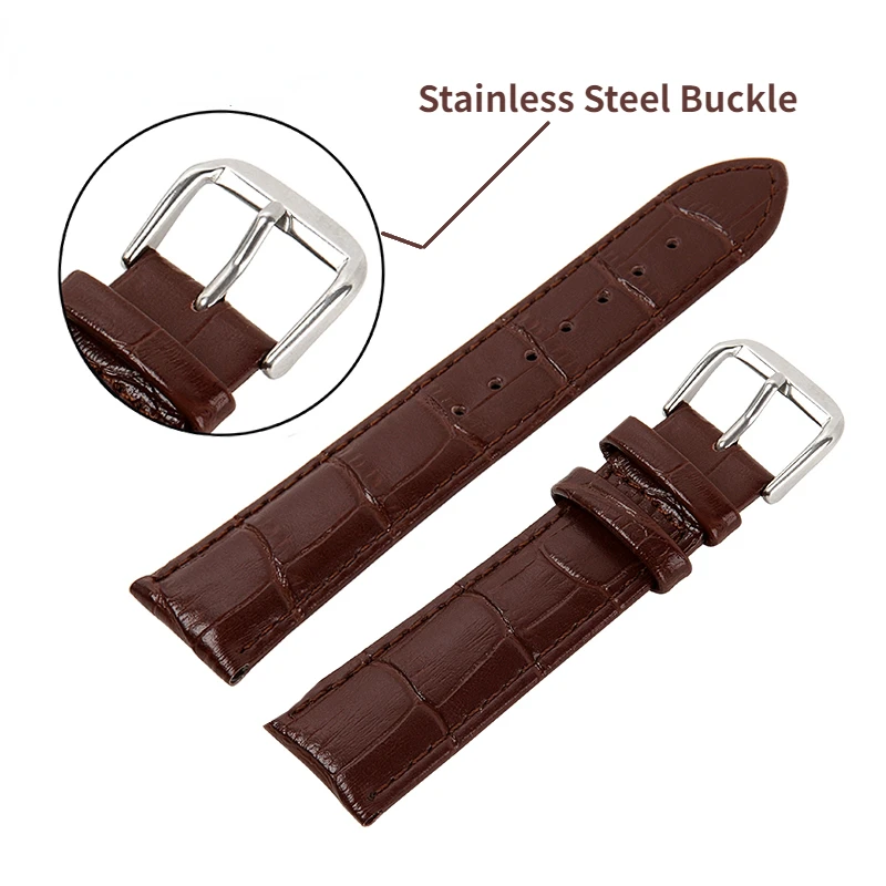 Premium Calfskin Leather Watch Strap with Free Tool - Universal Fit